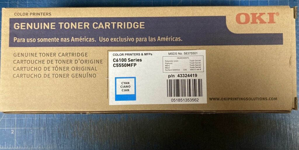 43324419 Cyan Toner