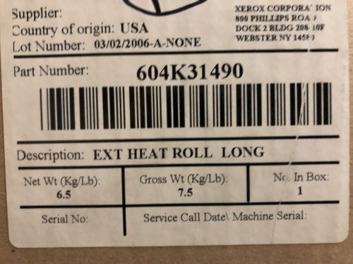 604K31490 External Heat Roller