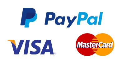 PayPal, Visa, Mastercard