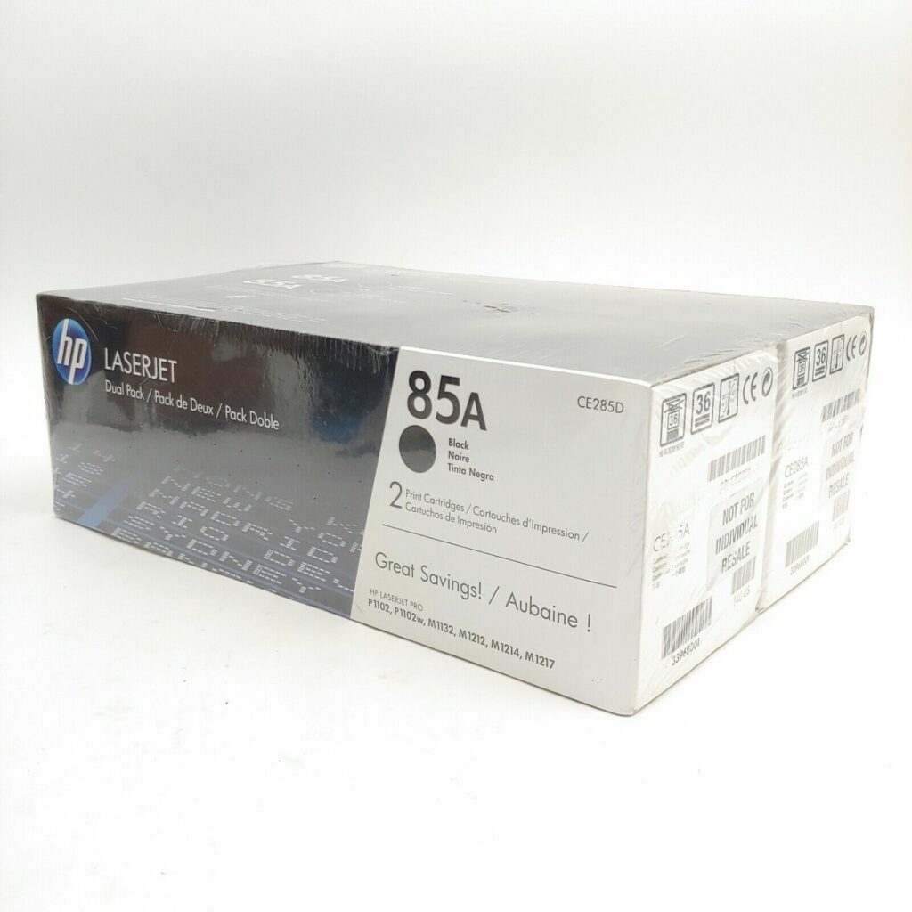 CE285D (85A) 2-Pack Black Toner Cartridge