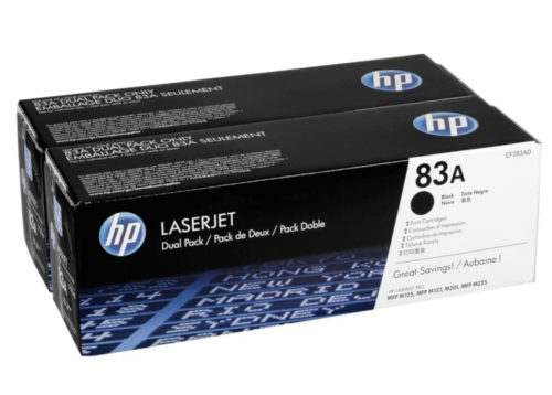 CF283AD (83A) 2-Pack Black Toner Cartridge