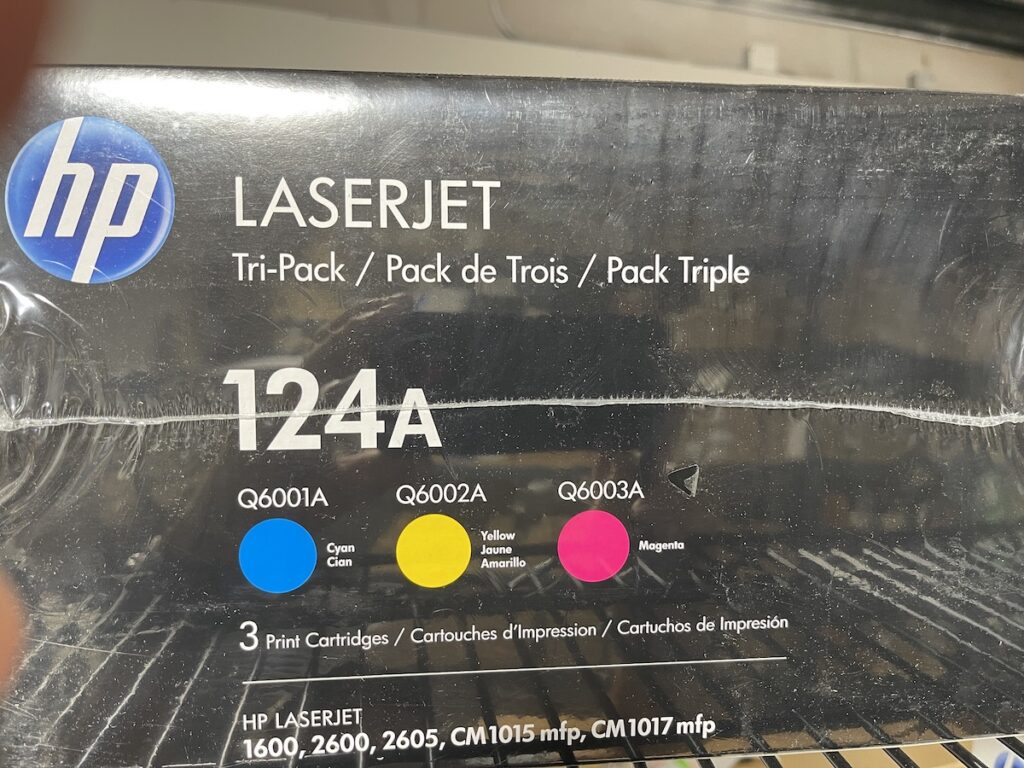 CE257A (124A) 3-Pack Tri Color Pack Toners