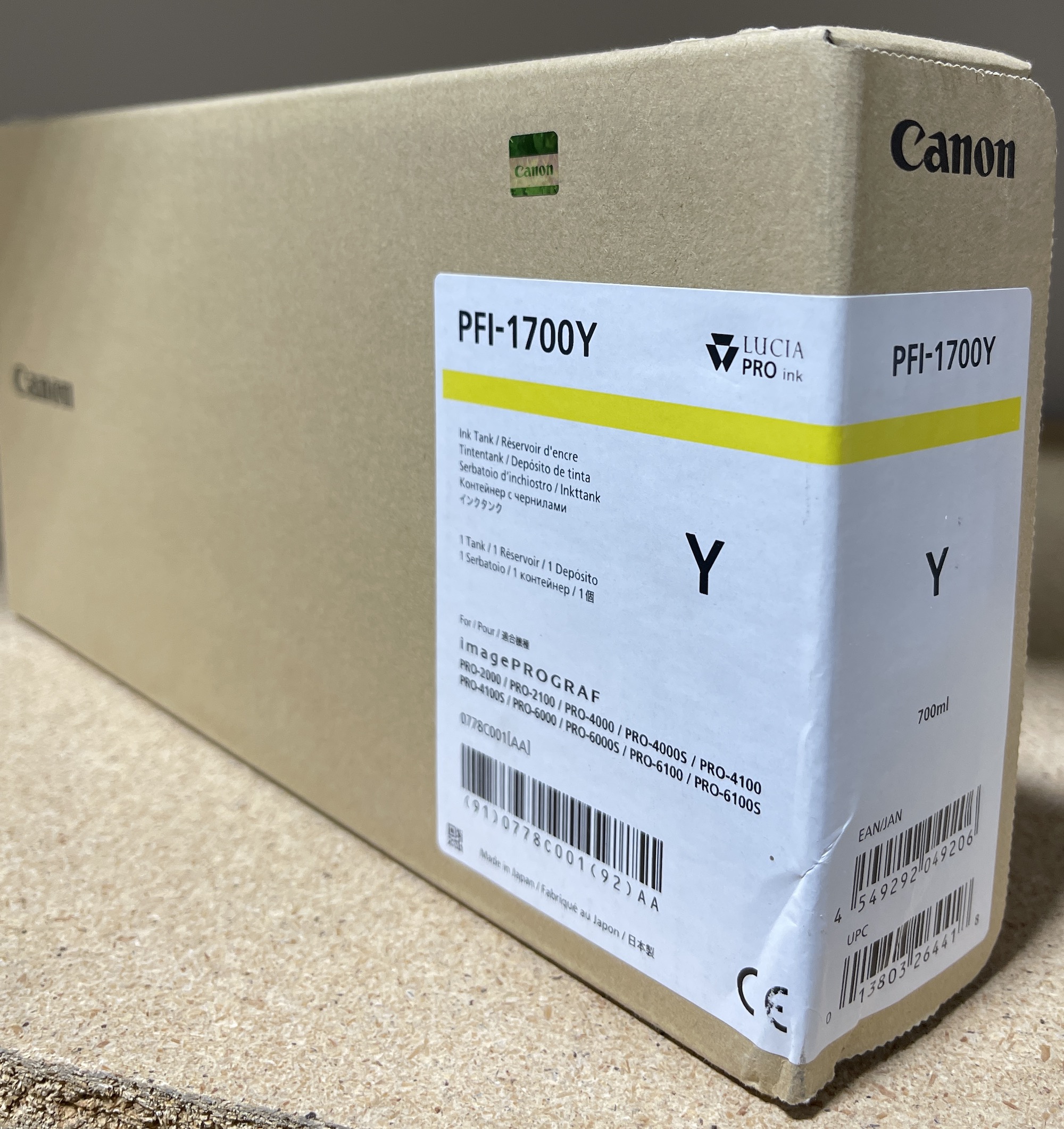 PFI1700Y (0778C001) Yellow Ink