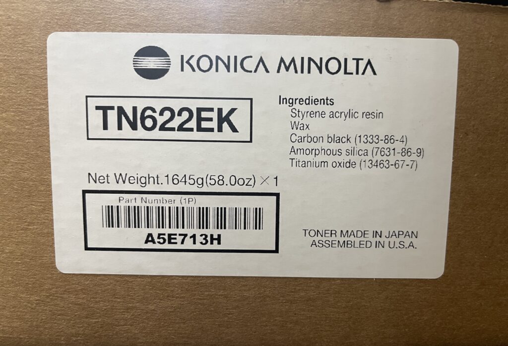 TN622EK (A5E713H) Black Toner