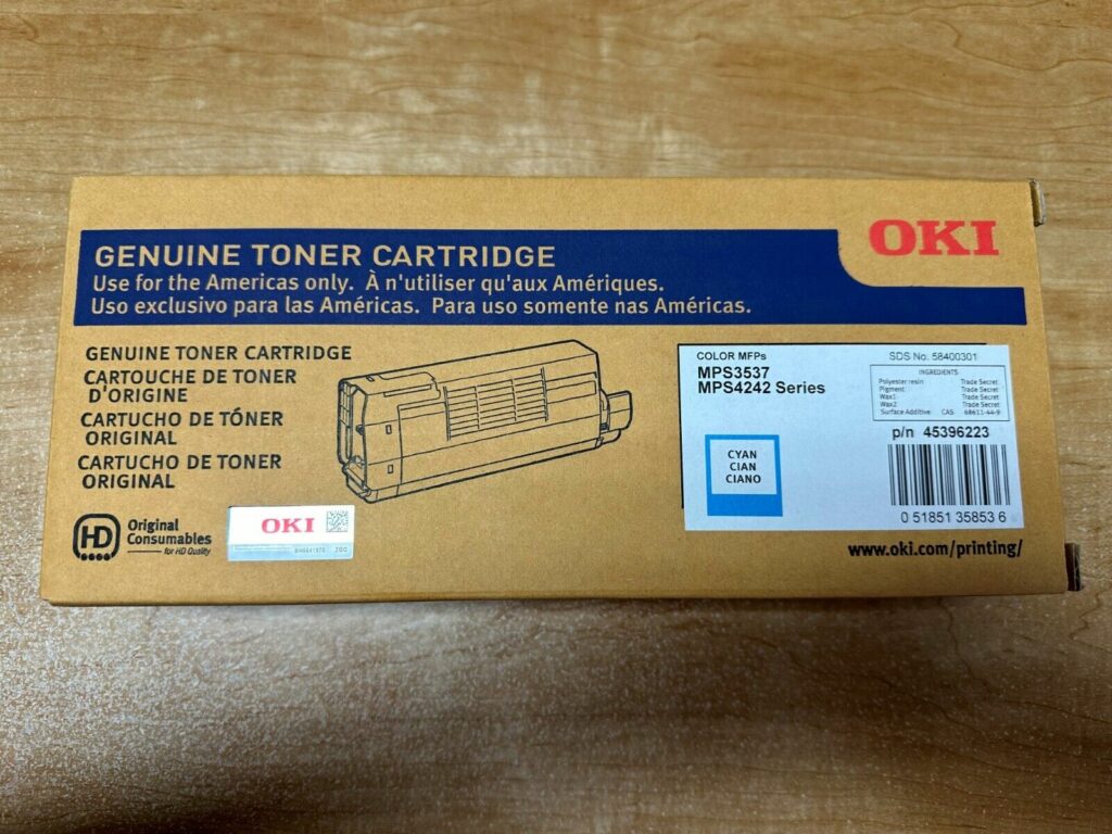 45396223 Cyan Toner Cartridge