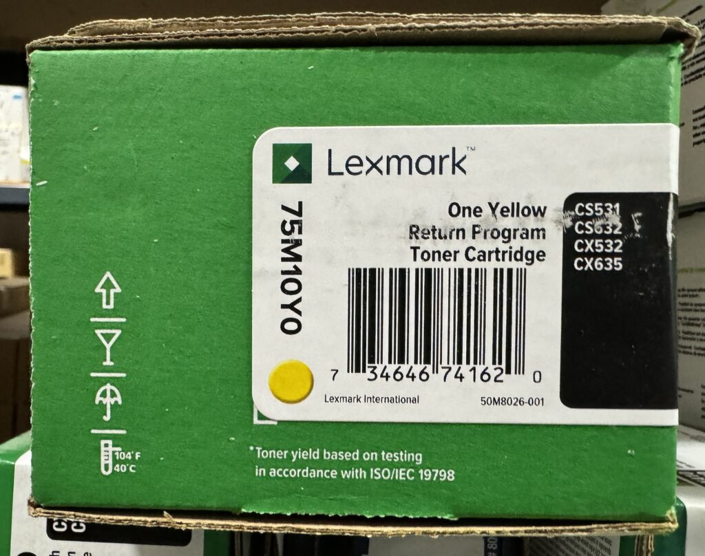75M10Y0 Yellow Toner