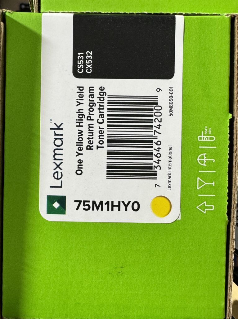 75M1HY0 Yellow HY Toner Cartridge