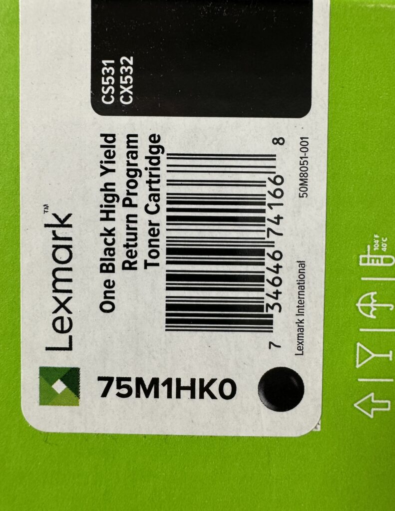 75M1HK0 Black HY Toner Cartridge