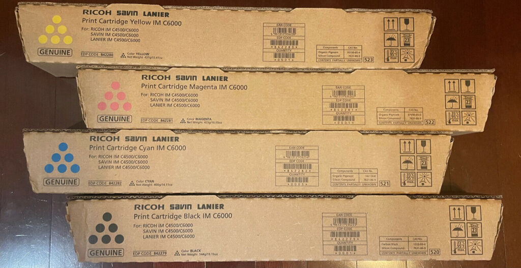 842279/80/81/82 Black/Cyan/Magenta/Yellow Toner Set