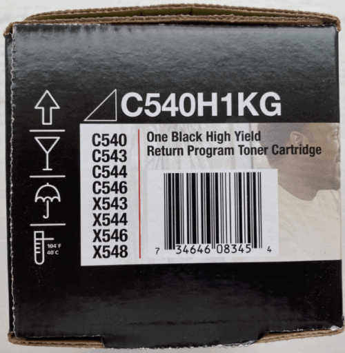 -C540H1KG Black High-Yield Toner