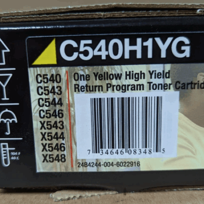 -C540H1YG Yellow High-Yield Toner
