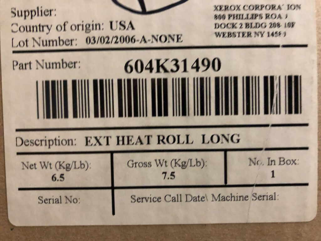 604K31490 External Heat Roller