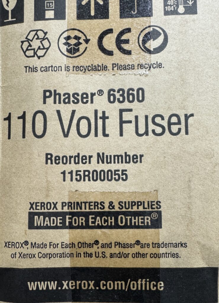 115R00055 (115R55) Fuser Assembly 110V