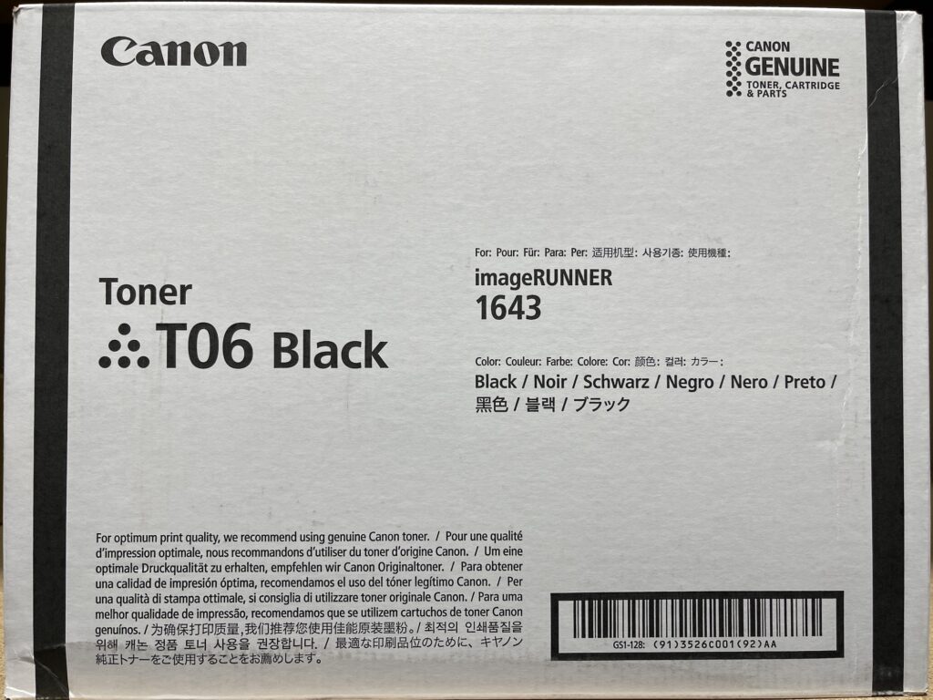 T06 (3526C001) Black Toner Cartridge