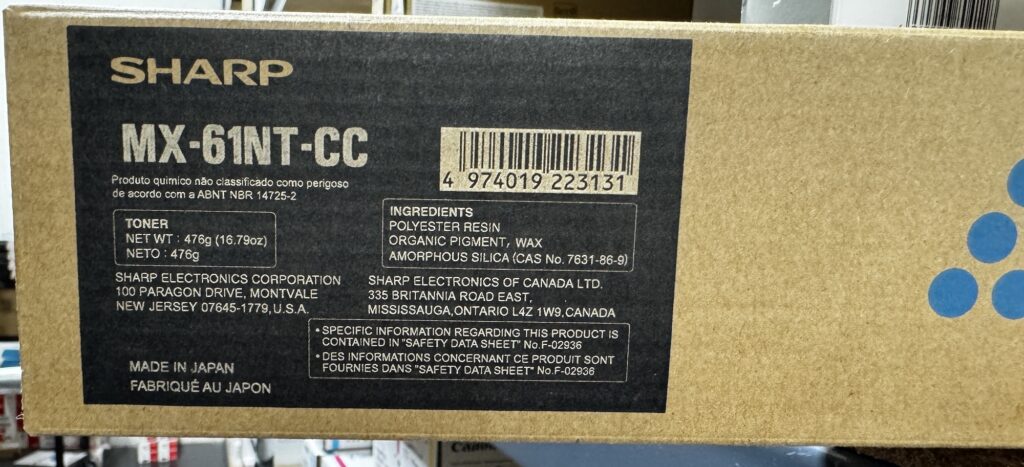 MX61NTCC Cyan Toner