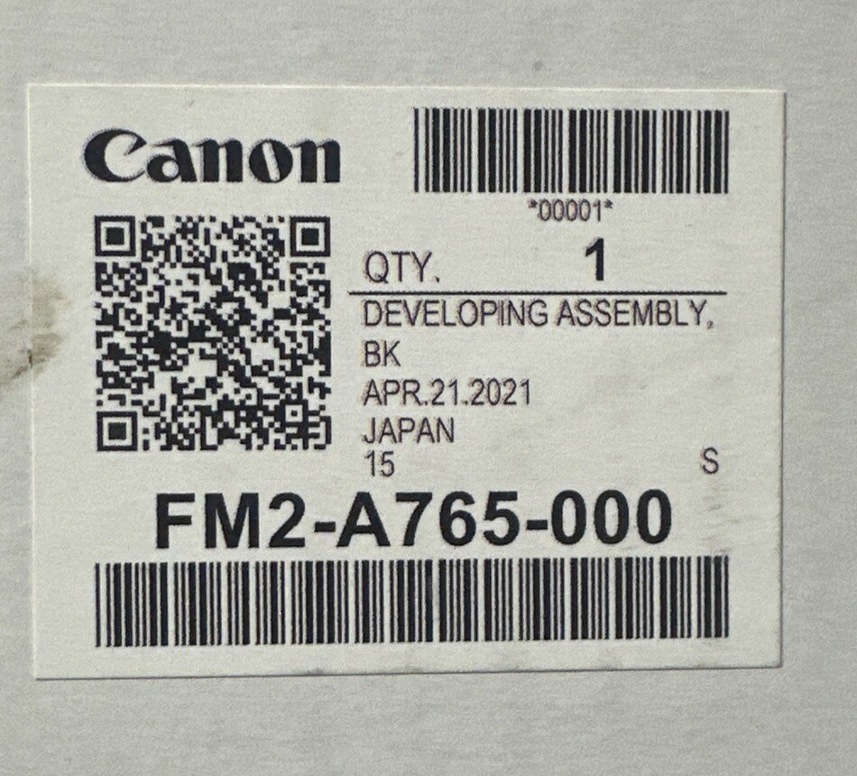FM2-A765-000 (FM4-8354-010) Black Developer Assembly