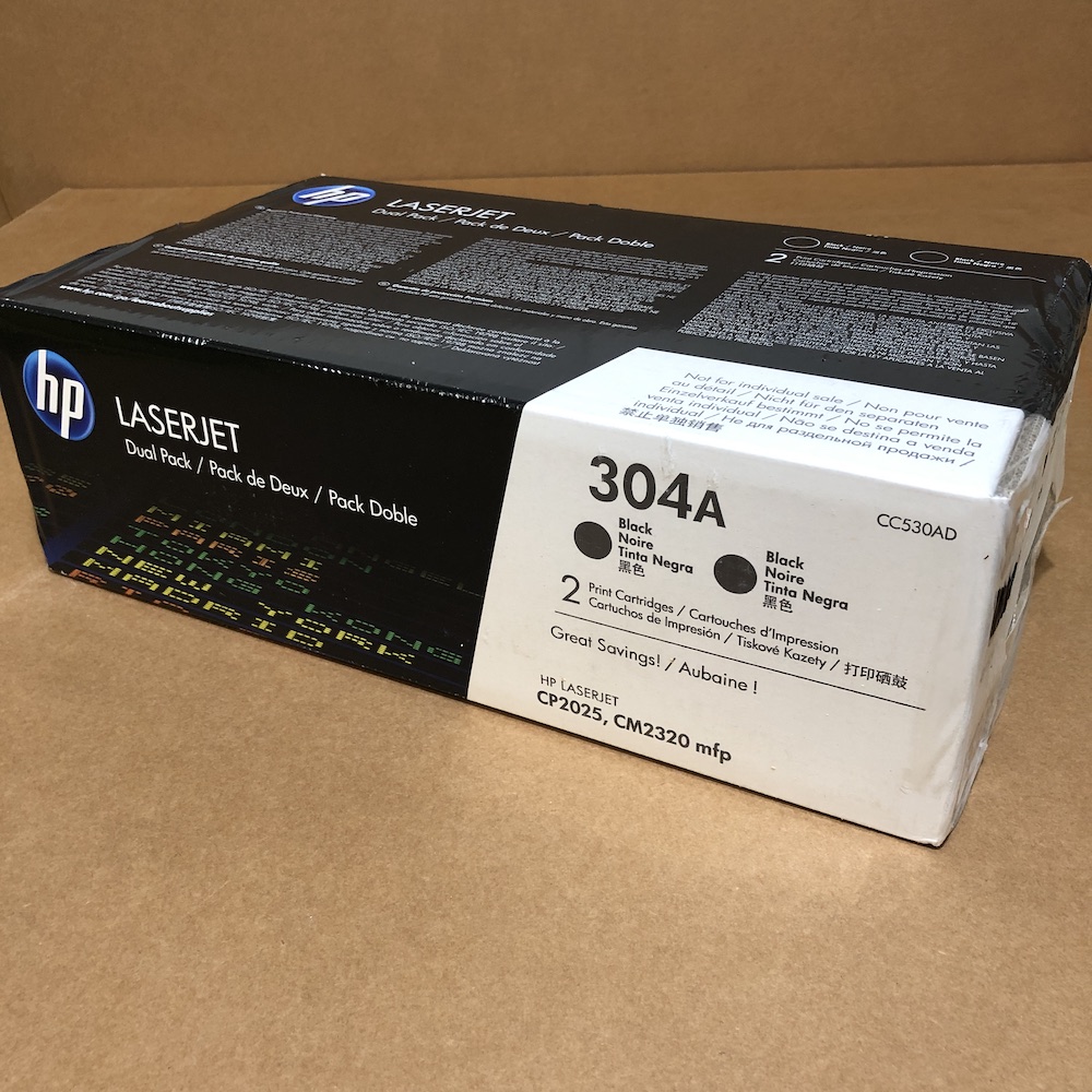 CC530AD (304A) 2-Pack Black Toner