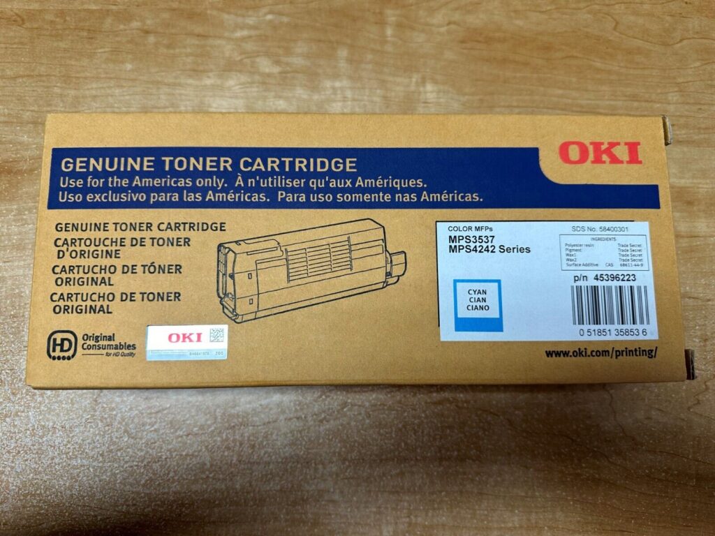45396223 Cyan Toner Cartridge