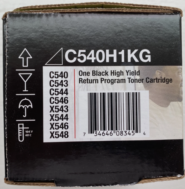 C540H1KG Black High-Yield Toner